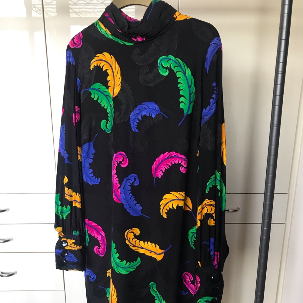 Akris Bergdorf Goodman Feather Dress